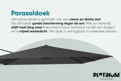 Platinum Challenger T2 3x3 m - Antraciet met voet en hoes