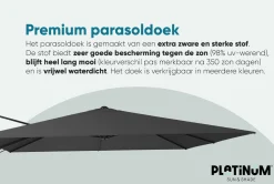 Platinum Challenger T2 zweefparasol premium - 3x3 m. - Champagne