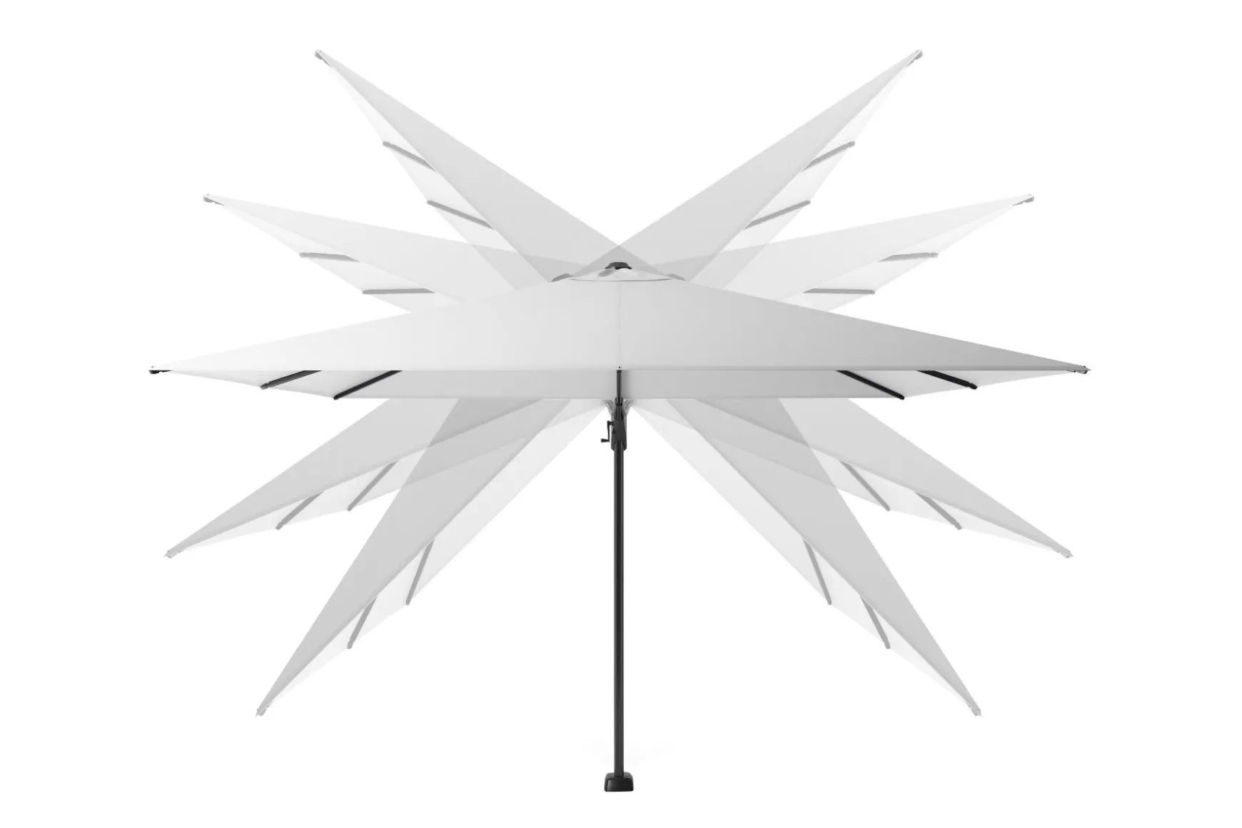 Platinum Challenger T2 zweefparasol premium - 3x3 m. - Champagne