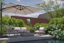 Platinum Challenger T2 zweefparasol premium - 3x3 m. - Champagne