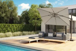 Platinum Challenger T2 zweefparasol premium - 3x3 m. - Champagne