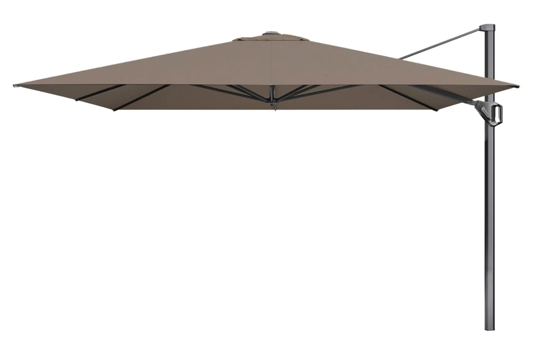 Platinum Challenger vierkante Zweefparasol T1 Premium 3,5x3,5 m. - Havanna