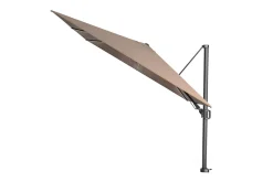 Platinum Challenger Zweefparasol T2 Premium Glow 3x3 m. - Havana Taupe - Met verlichting