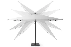 Platinum Challenger Zweefparasol T2 Premium Glow 3x3 m. - Havana Taupe - Met verlichting