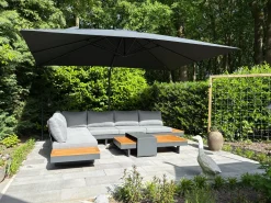 Platinum Challenger zweefparasol T1 Premium 4x3 m. - Faded Black