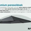 Platinum Challenger Zweefparasol T2 premium - 3,5 m. rond Manhattan Grey