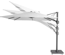 Platinum Challenger Zweefparasol T2 premium - 3x3 m. Manhattan Grey