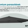 Platinum Challenger Zweefparasol T2 premium - 3x3 m. Faded Black