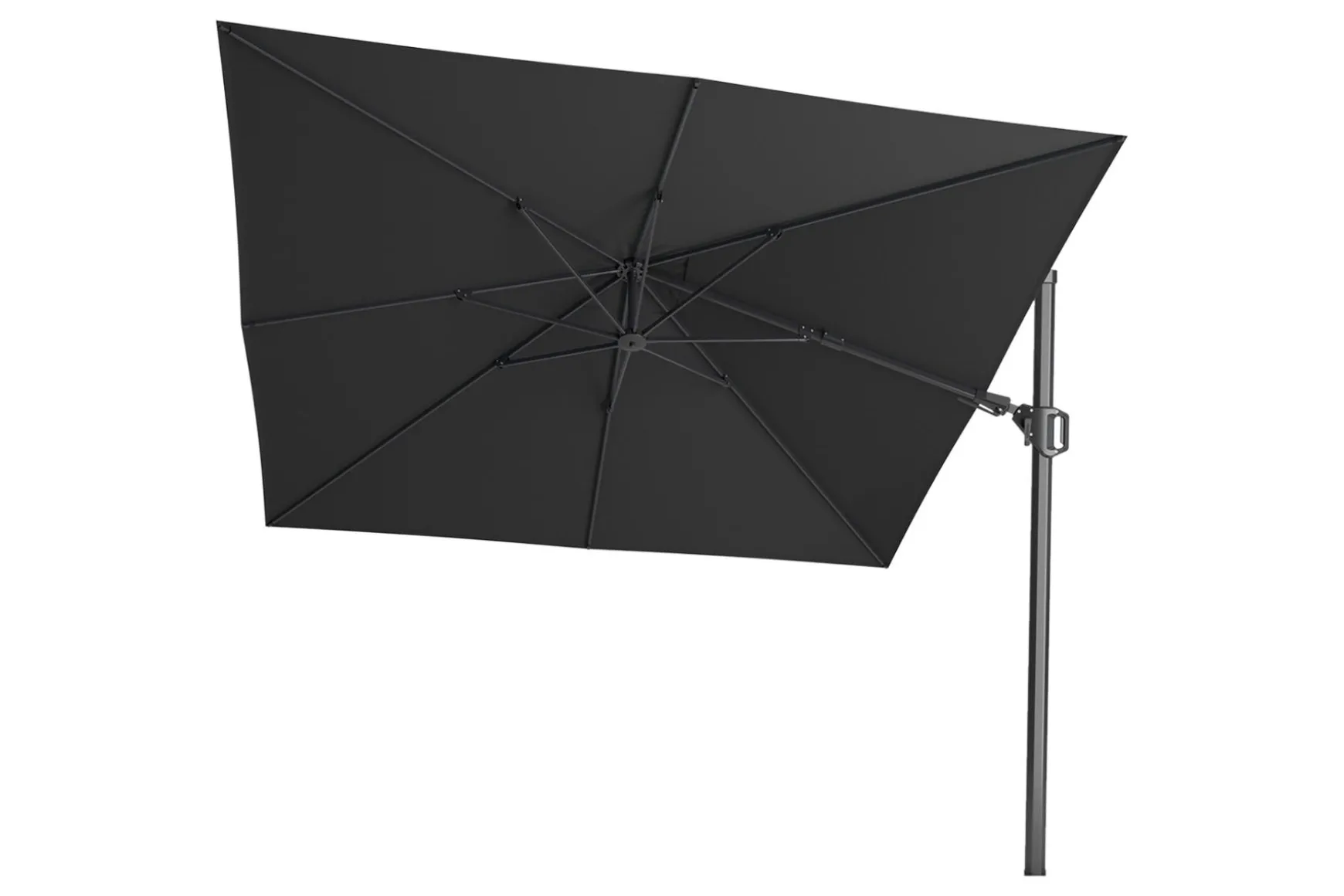 Platinum Challenger Zweefparasol T2 premium - 3x3 m. Faded Black