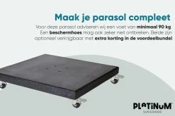 Platinum Challenger zweefparasol T2 - 3x3 m. - Taupe
