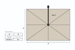 Platinum Challenger Zweefparasol T1 Premium 4x3 m. - Champagne