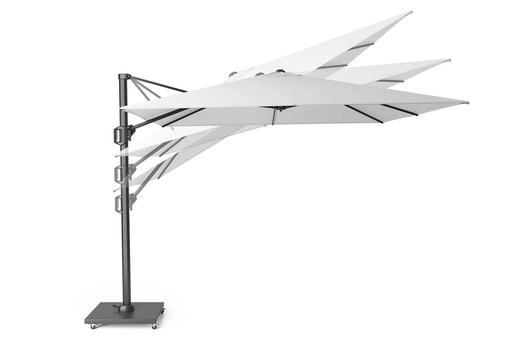 Platinum Challenger Zweefparasol T1 Premium 4x3 m. - Champagne