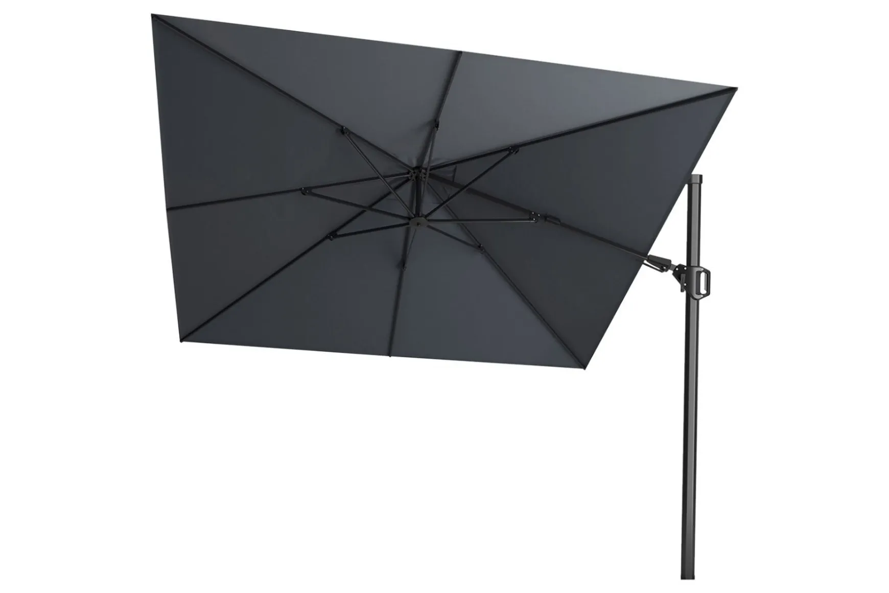 Platinum Challenger zweefparasol T2 - 3x3 m. - Antraciet - met ingraafvoet en hoes