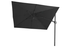 Platinum Challenger zweefparasol T2 - 3x3 m. - Faded Black- met ingraafvoet en hoes