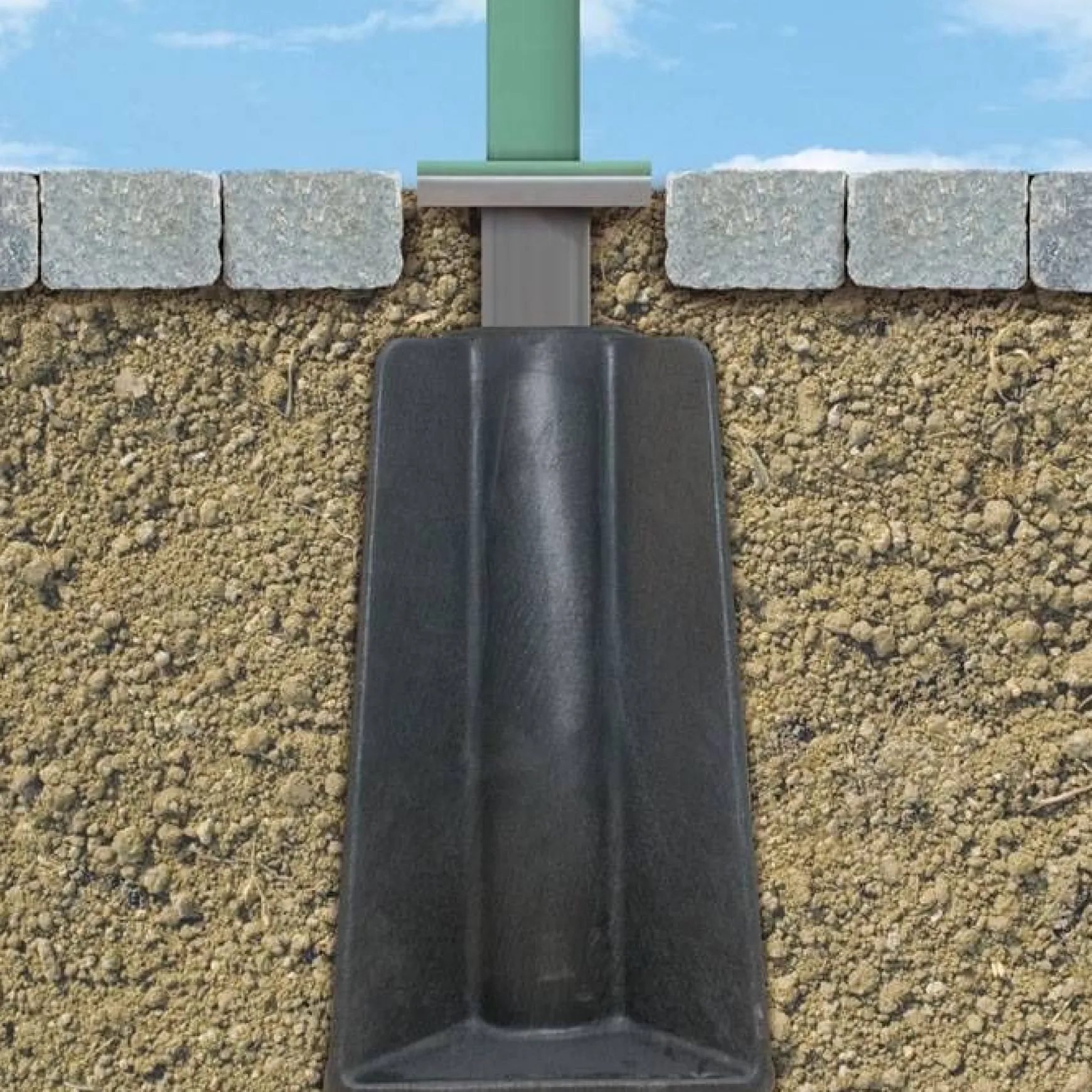 Platinum Challenger zweefparasol T2 - 3x3 m. - Faded Black- met ingraafvoet en hoes