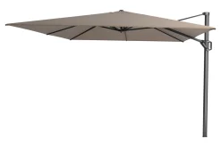 Platinum Challenger zweefparasol T1 Premium 4x3 m. - Havana Taupe - met ingraafvoet en hoes