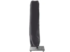 Platinum Challenger zweefparasol T1 Premium 4x3 m. - Manhattan Grey - met ingraafvoet en hoes