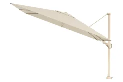 Platinum Challenger zweefparasol Premium T2 2,6x3,5 m - Sand Champagne met voet en hoes