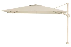 Platinum Challenger zweefparasol Premium T2 2,6x3,5 m - Sand Champagne met voet en hoes
