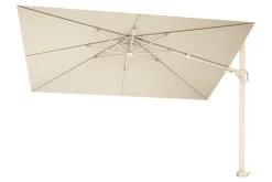 Platinum Challenger zweefparasol Premium T2 2,6x3,5 m - Sand Champagne met voet en hoes