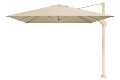 Platinum Challenger zweefparasol T1 Premium 4x3 m. - Champagne Sandstone - met ingraafvoet en hoes