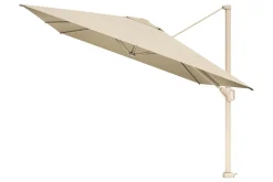 Platinum Challenger zweefparasol T1 Premium 4x3 m. - Champagne Sandstone - met ingraafvoet en hoes