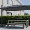 Platinum Challenger zweefparasol Premium T2 2,6x3,5 m - Faded Black met ingraafvoet en hoes