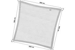 Platinum Coolfit schaduwdoek vierkant antraciet 5x5 m OP=OP