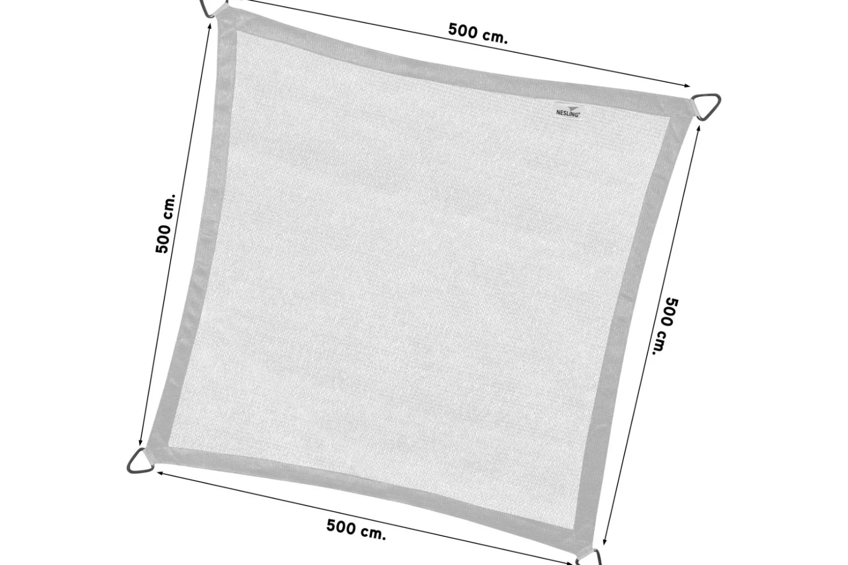 Platinum Coolfit schaduwdoek vierkant antraciet 5x5 m OP=OP