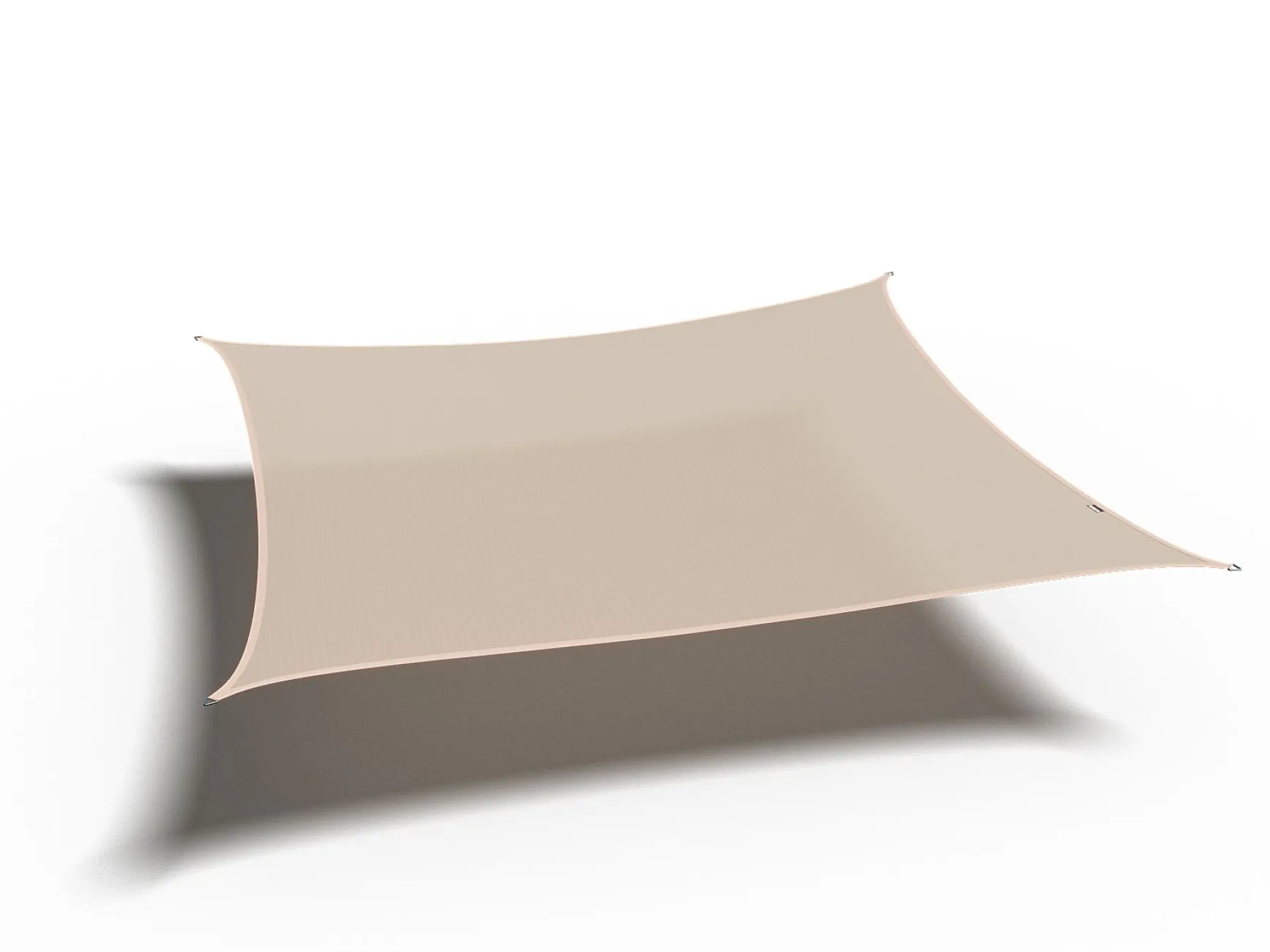 Platinum Coolfit schaduwdoek vierkant gebroken wit 5x5 m