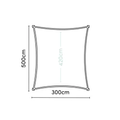 Platinum Coolfit schaduwdoek rechthoek 3x5 m. - Sand