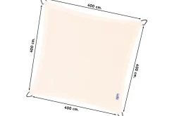 Platinum Dreamsail schaduwdoek vierkant ecru 4x4 m