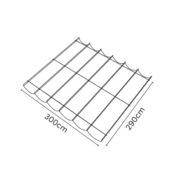 Platinum Harmonica schaduwdoek 290x300 cm. - Zand