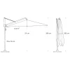 Platinum Icon T1 Zweefparasol - 4x3m. - Havana Taupe