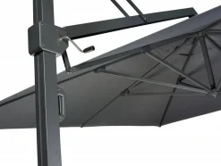 Platinum Icon T1 Zweefparasol - 4x3m. - Havanna taupe met verzwaarde voet en hoes