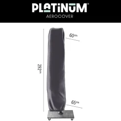 Platinum Icon T1 Zweefparasol - 4x3m. - Havanna taupe met verzwaarde voet en hoes