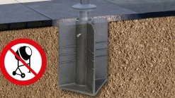 Platinum Icon T1 Zweefparasol - 4x3m. - Faded Black met ingraafvoet en hoes