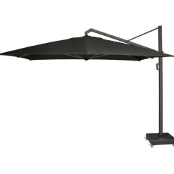 Platinum Icon T1 Zweefparasol - 4x3m. - Faded Black met ingraafvoet en hoes