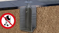 Platinum ingraafparasolvoet XL
