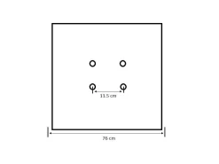Platinum Milano parasolvoet 90 kg. - Zwart