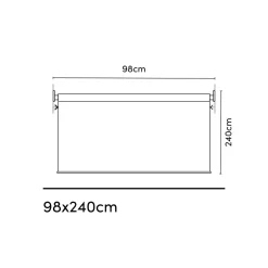 Platinum Nesling Coolfit rolgordijn 98x240 cm. - Antraciet