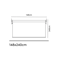 Platinum Nesling Coolfit rolgordijn 148x240 cm. - Antraciet