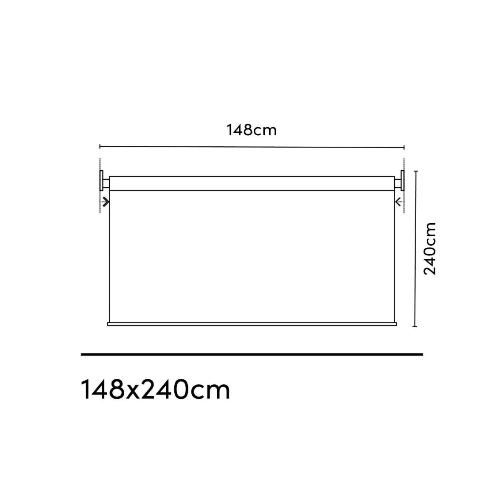 Platinum Nesling Coolfit rolgordijn 148x240 cm. - Gebroken wit