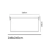 Platinum Nesling Coolfit rolgordijn 248x240 cm. - Antraciet