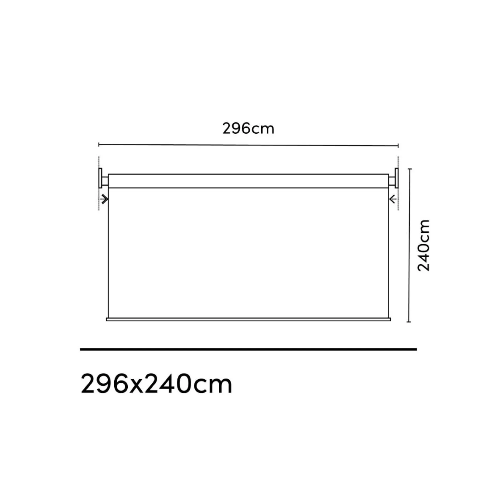 Platinum Nesling Coolfit rolgordijn 296x240 cm. - Antraciet