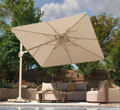 Platinum Nexus T2 zweefparasol Premium 3x3 – Champagne - Sandstone