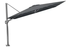 Platinum Nexus T2 zweefparasol 3x3 m. - Faded black - met Madrid voet en hoes