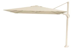 Platinum Nexus T2 zweefparasol 3x3 m. - Champagne sandstone - met Madrid voet en hoes