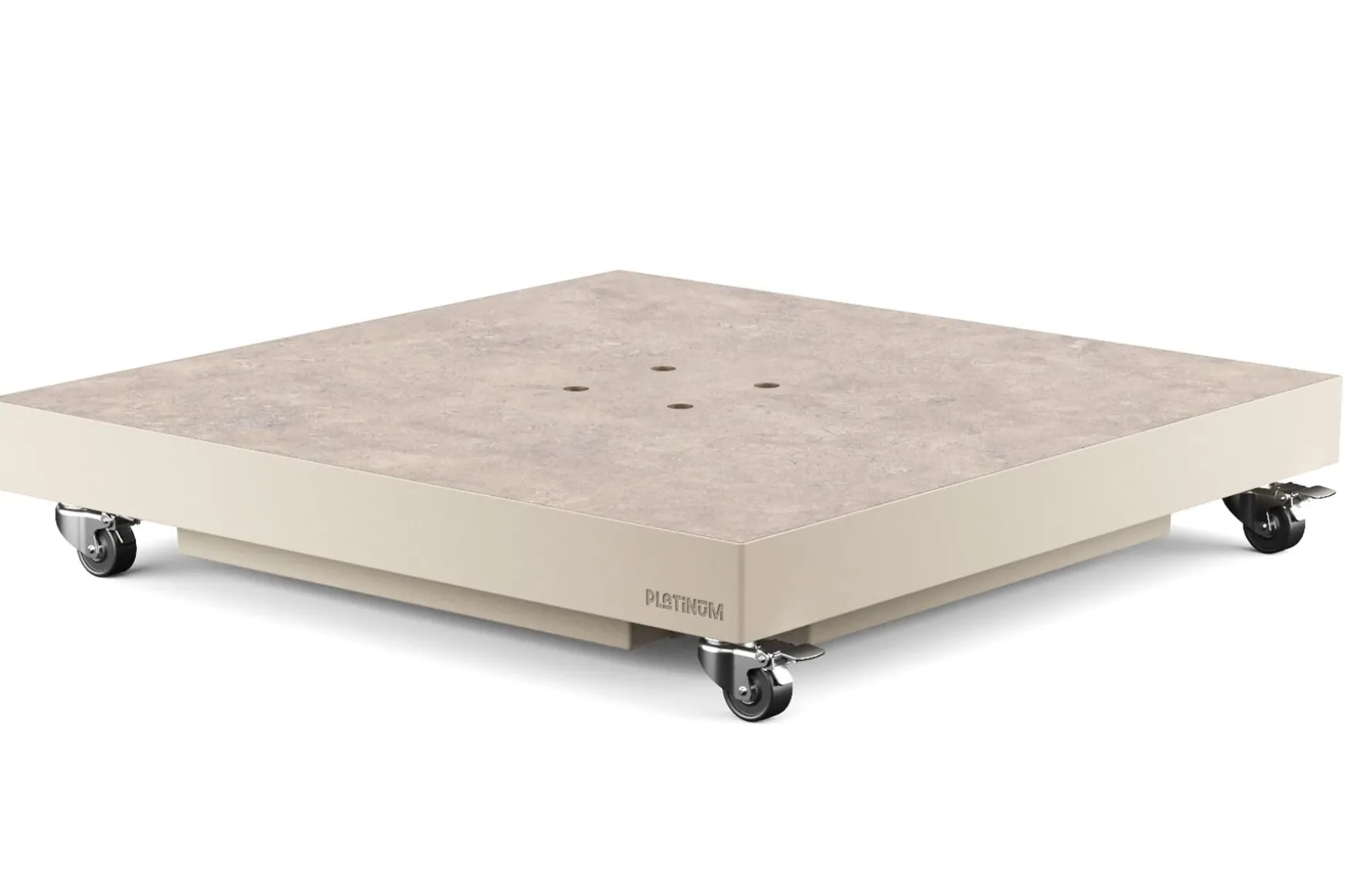 Platinum Nexus T2 zweefparasol 3x3 m. - Champagne sandstone - met vulbare voet en hoes
