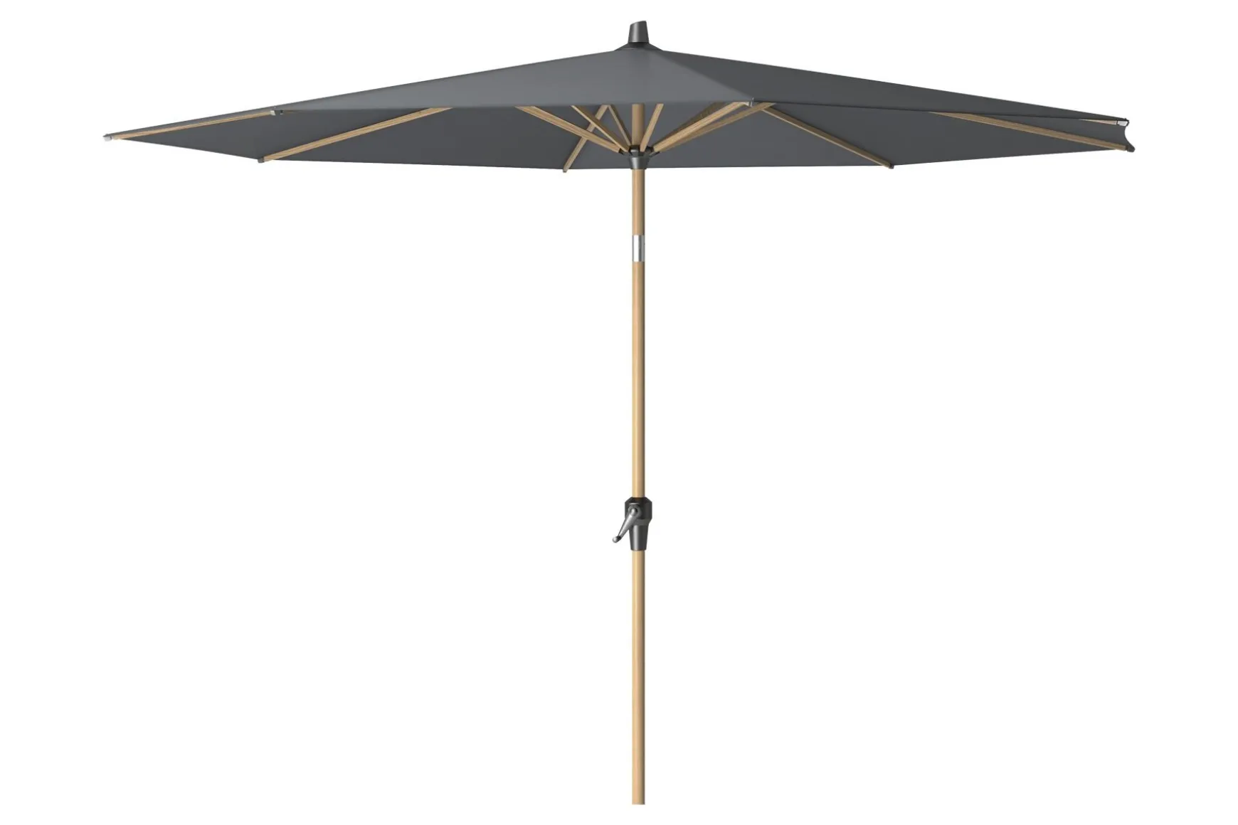Platinum Riva stokparasol 3 m. rond - Teak Antraciet